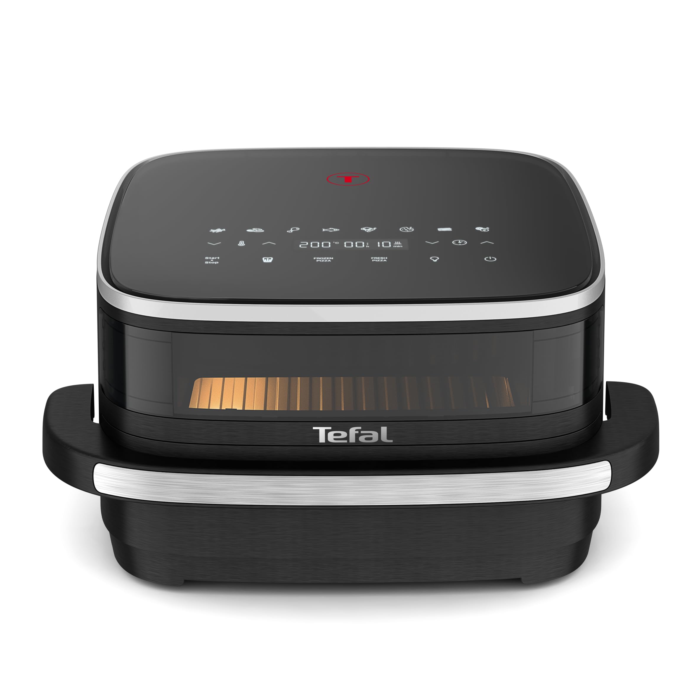 Tefal Dual Flex Air Fryer with Removable Divider & Viewing Window – 9L GiantZone or Dual 5.5L + 3.5L Cooking Zones, 6 Preset Programs, Energy Saving, Non-Stick Dishwasher Safe Parts, Black
