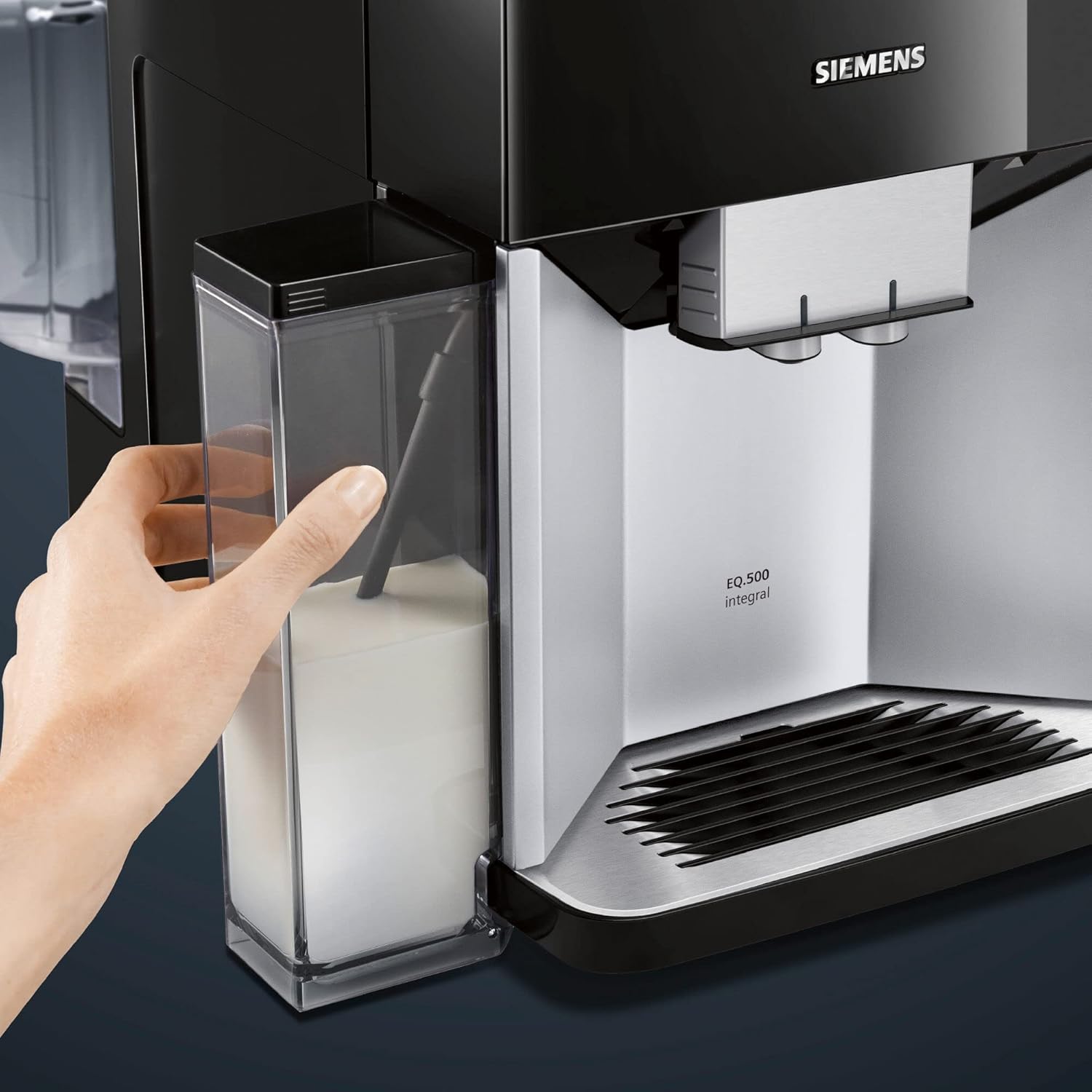 SIEMENS TQ503GB1 EQ.500 Bean to Cup Fully Automatic Freestanding Coffee Machine – Silver & Black