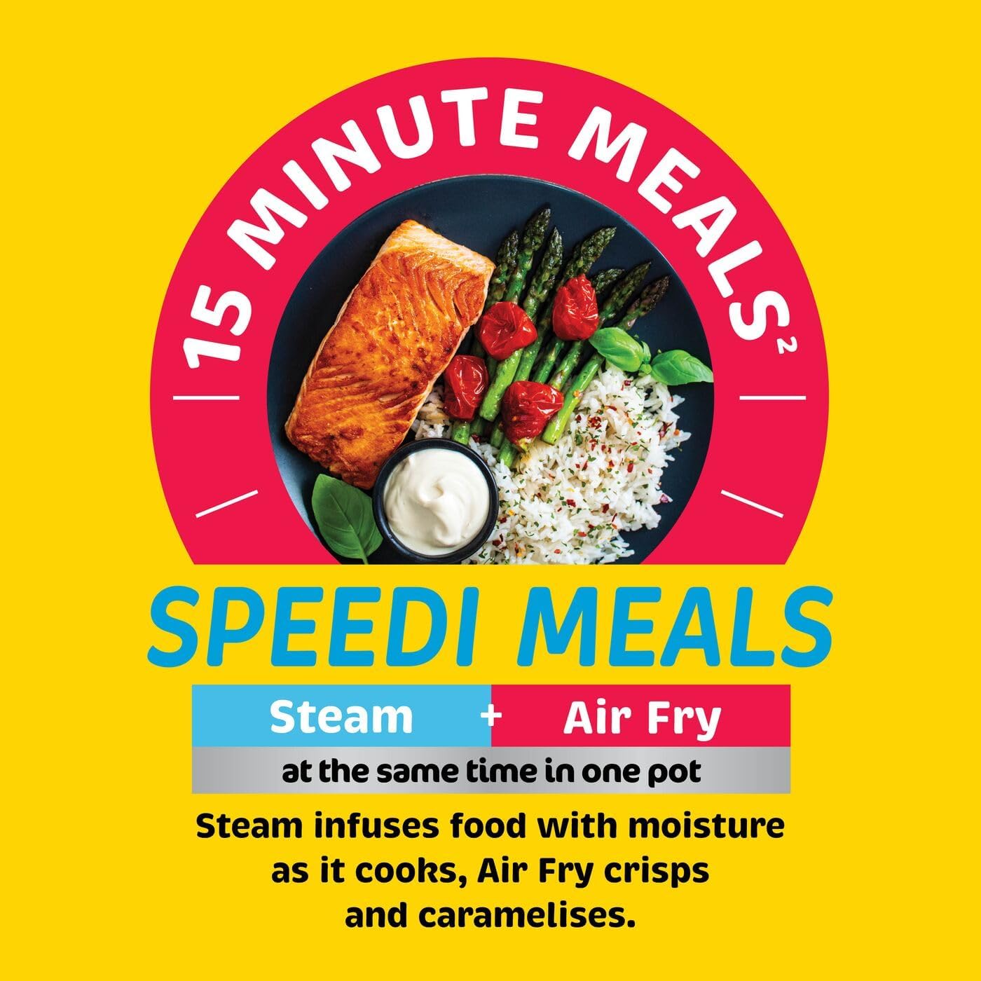 Ninja Speedi 12-in-1 Multi-Cooker, Air Fryer and Slow Cooker, 5.7L Cooking Pot, Meals for 4 in Minutes, Air Fry, Steam, Grill, Bake, Roast, Sear, Slow Cook and More, Grey ON500UK