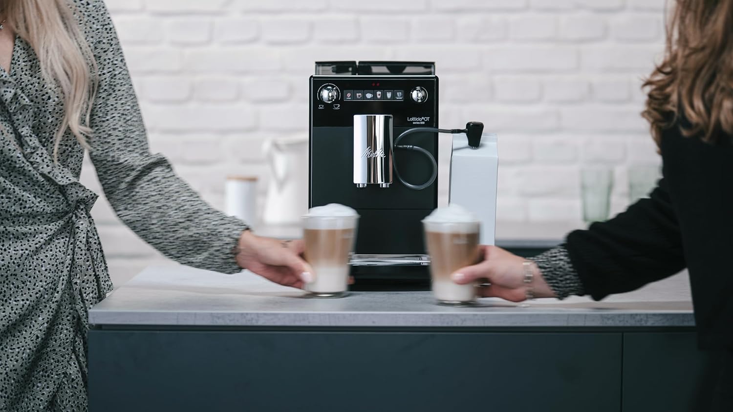 Melitta Bean-to-Cup Coffee Machine, Latticia OT, Colour: Frosted Black, F300-100