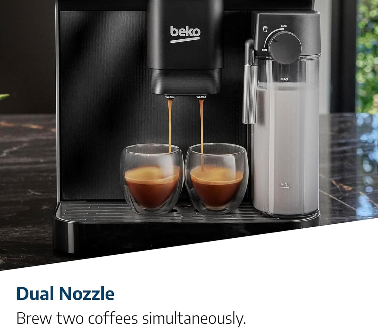 Beko Bean to Cup Coffee Espresso Machine CaffeExperto CEG7304X | Milk Jug | Colour Touch Screen Panel | 19 Bar Pressure, 2 Coffee Nozzles | Fully Automatic, Silver