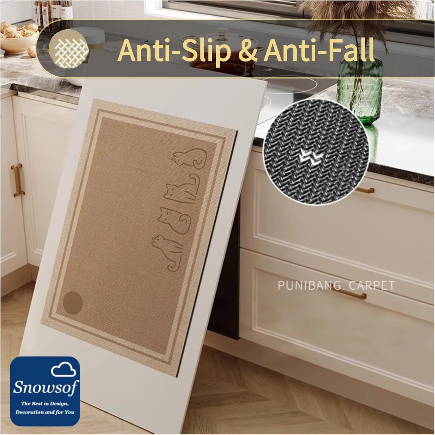 Dish Drying Mat - Cream Style, Absorbent Countertop Mat for Coffee Maker, Expresso Machine, Kitchen Use (Gray,20''×32'')