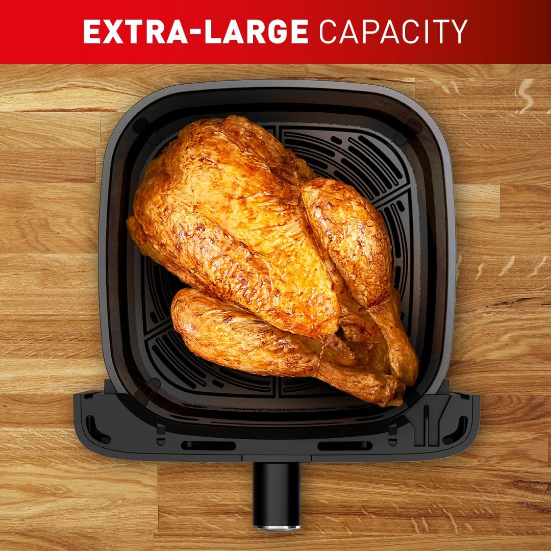 Tefal Easy Fry Mega Air Fryer, 7.5L Capacity (Serves Up to 8), 8 Preset Cooking Programs, Compact Design, Energy-Efficient, Dishwasher-Safe Basket, EY8558G0 - Grey