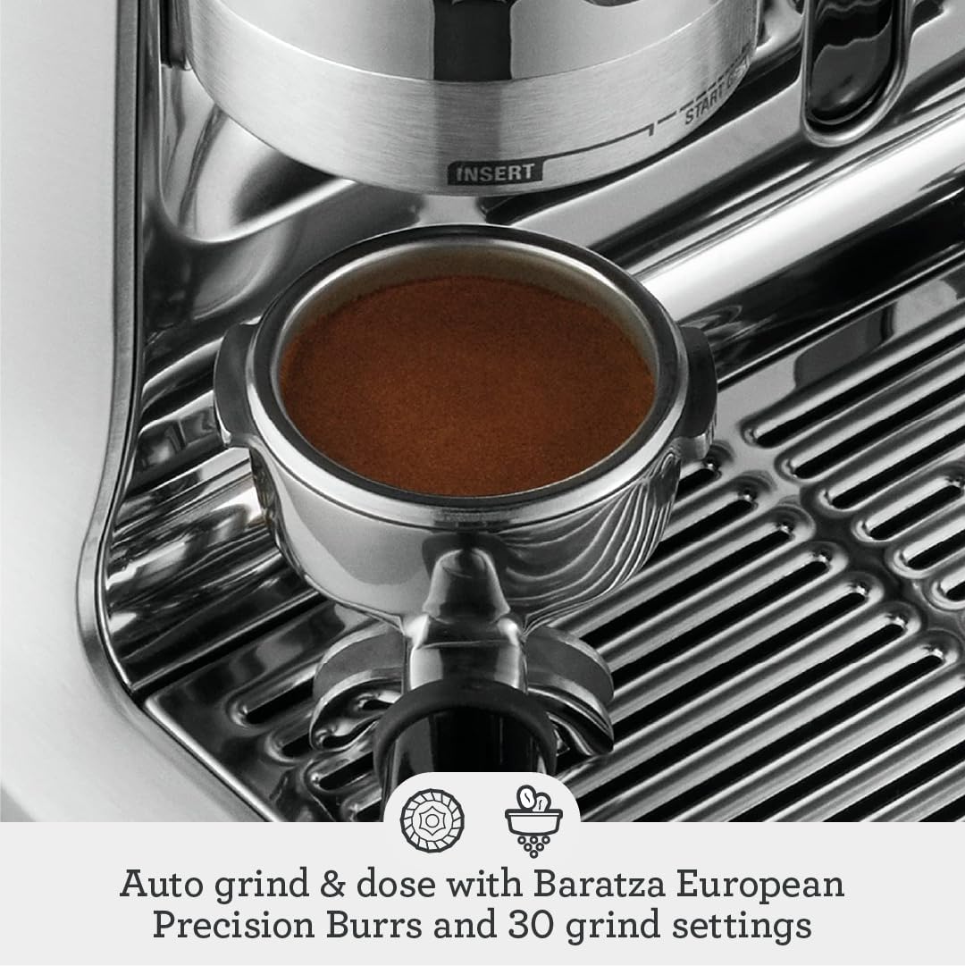 Sage - The Oracle Touch - Bean to Cup Coffee Machine with Grinder & Milk Frother - Fully Automatic Espresso Machine, Touch Screen, 5 Pre-sets - 2.5L Water Tank, 2400 W, Brushed Stainless Steel