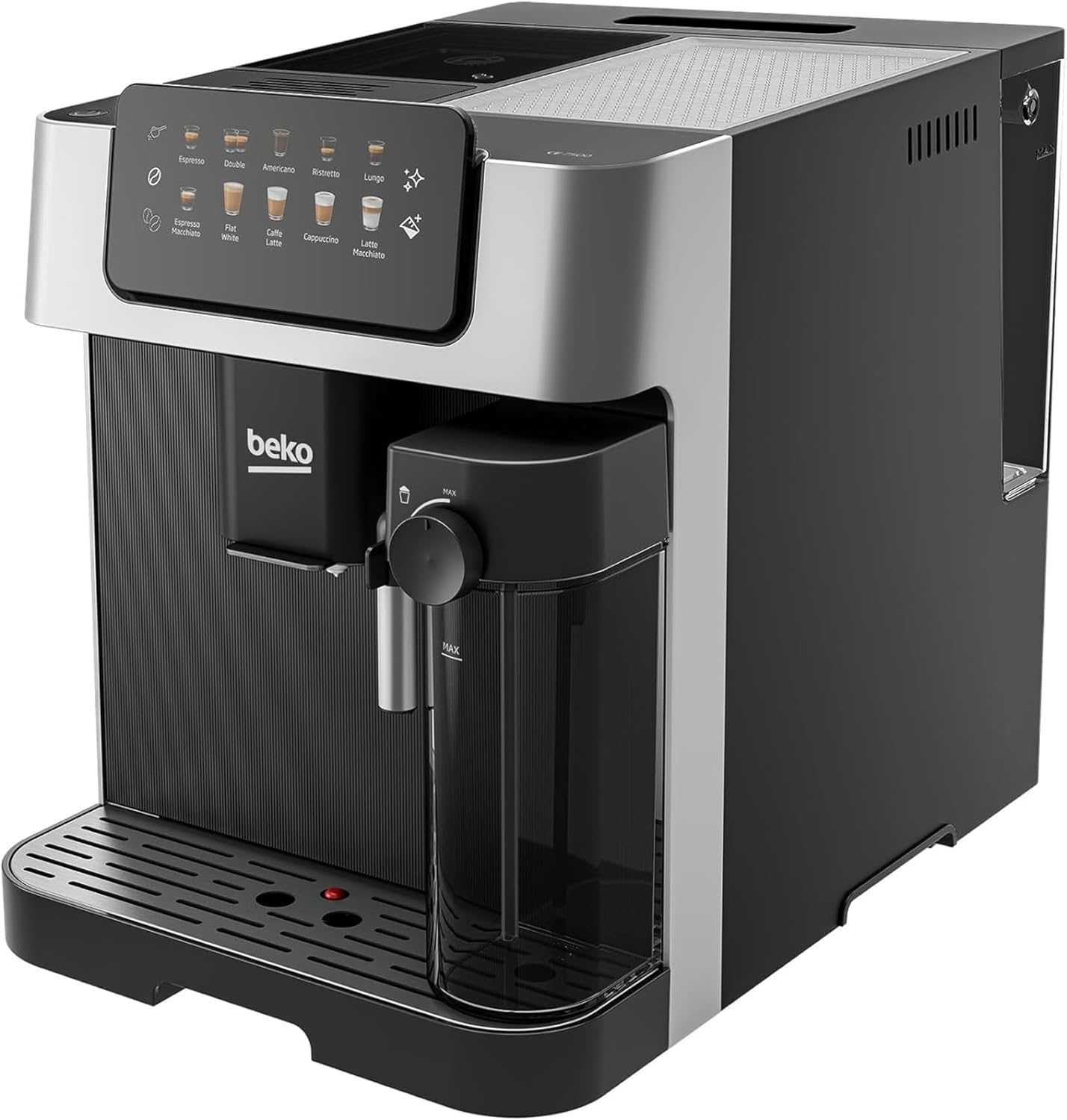 Beko Bean to Cup Coffee Espresso Machine CaffeExperto CEG7304X | Milk Jug | Colour Touch Screen Panel | 19 Bar Pressure, 2 Coffee Nozzles | Fully Automatic, Silver
