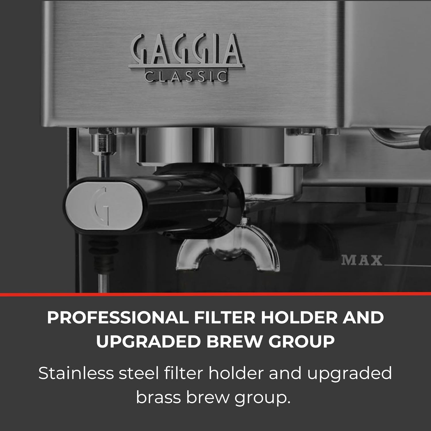 Gaggia Classic Evo Pro Manual Espresso Coffee Machine, Stainless Steel