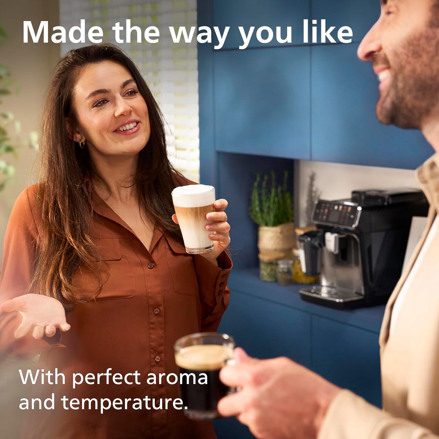 Philips 3300 Series Bean to Cup Coffee Machine – 6 Hot & Iced drinks, LatteGo Milk Frother, Fastest-to-Clean, 40% Quieter, Ceramic Grinder, Fully Automatic Espresso & Cappuccino maker – EP3347/90
