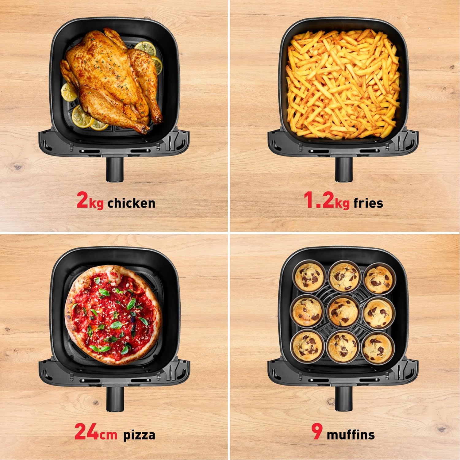 Tefal Easy Fry Mega Air Fryer, 7.5L Capacity (Serves Up to 8), 8 Preset Cooking Programs, Compact Design, Energy-Efficient, Dishwasher-Safe Basket, EY8558G0 - Grey