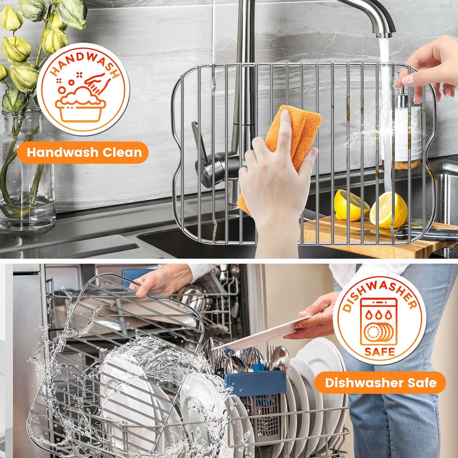 Air Fryer Rack for Ninja Foodi Smart XLAir Fryer Countertop Oven, 13.4''*13.4'' Stainless Steel Air Fryer Accessories Roasting Steamer Grill Racks Baking Tray,Dishwasher Safe