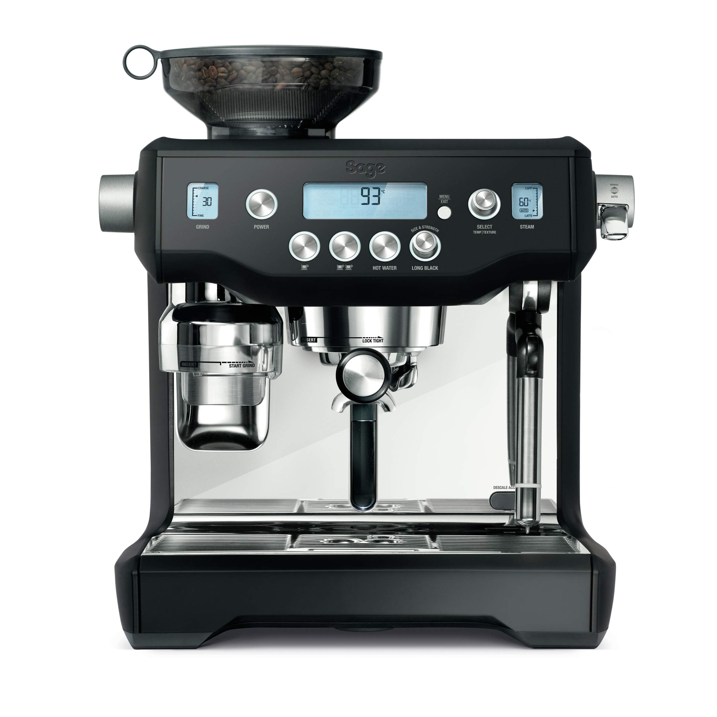 Sage - The Oracle, Bean to Cup Coffee Machine with Manual and Automatic Milk Frother, Brushed Stainless Steel