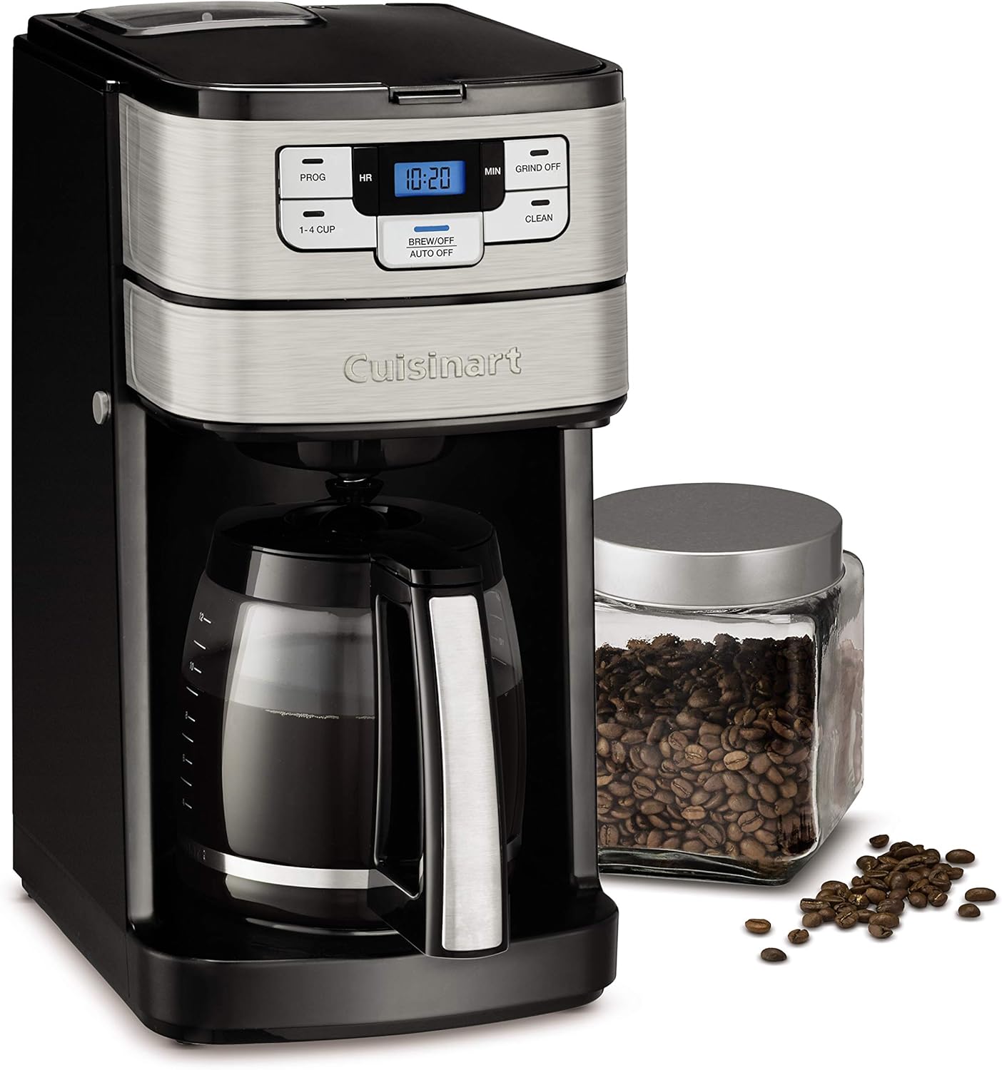 Cuisinart DGB-400 Automatic Grind & Brew 12-Cup Coffeemaker, Black/Silver