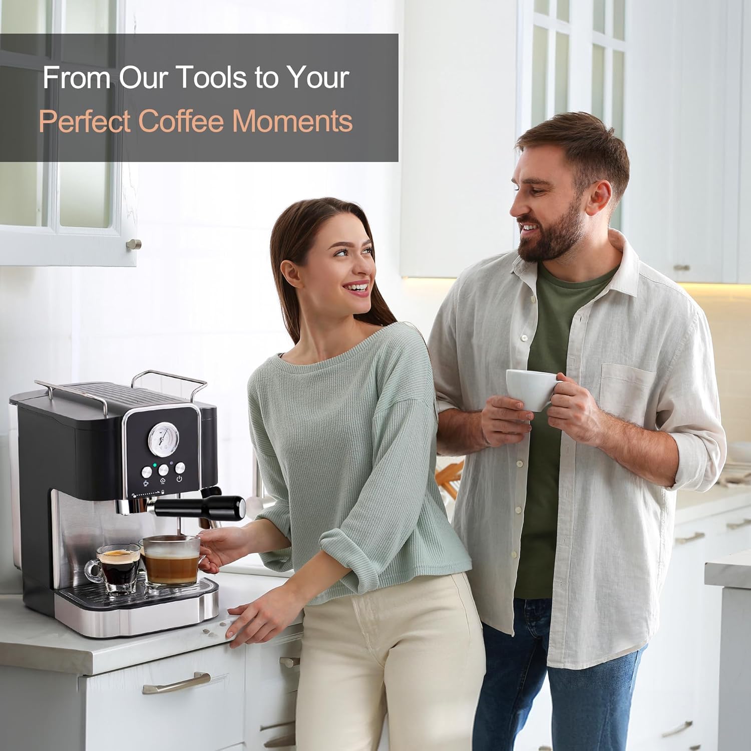 51mm Bottomless Portafilter & Puck Screen, 2 Ears Stainless Steel Head, Only Compatible with De'Longhi ECP3420, EC155, BCO430, EC260, and ECP3120, Includes 304 Stainless Steel Filter Basket