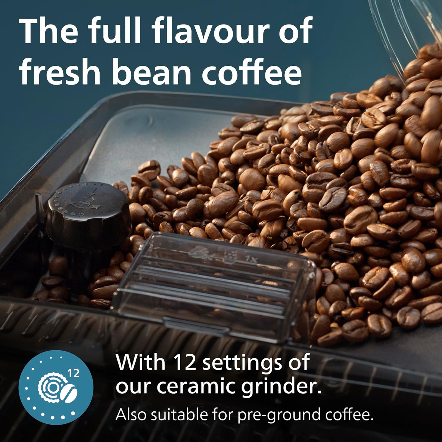 Philips 3300 Series Bean to Cup Coffee Machine – 6 Hot & Iced drinks, LatteGo Milk Frother, Fastest-to-Clean, 40% Quieter, Ceramic Grinder, Fully Automatic Espresso & Cappuccino maker – EP3347/90