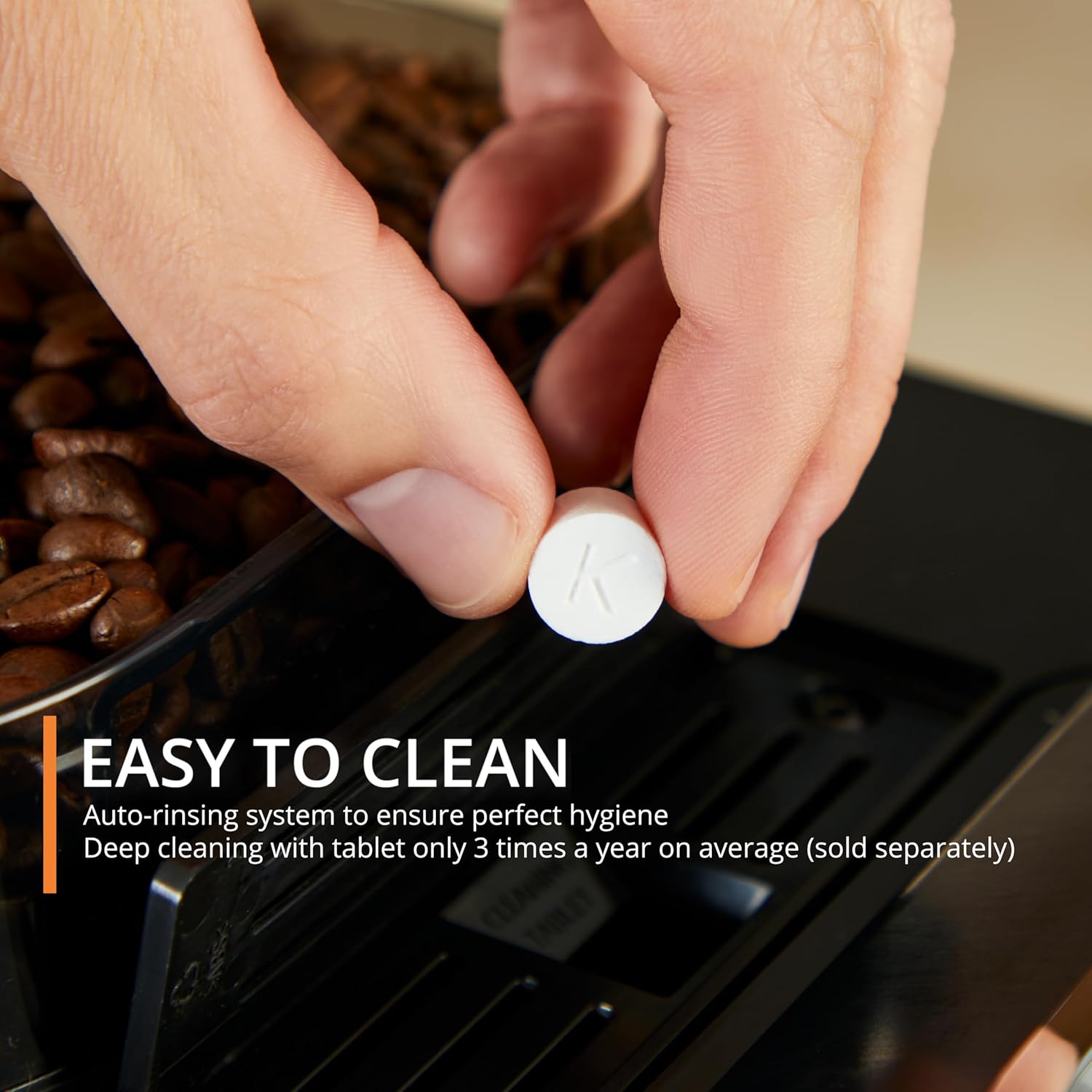 Krups Sensation C50 Fully Automatic Coffee Machine, Bean to Cup, Cappuccino & Latte Maker, Espresso, Americano, One Touch Digital Panel, Lighting Alerts, Convenient Cleaning, Custom settings, EA910840
