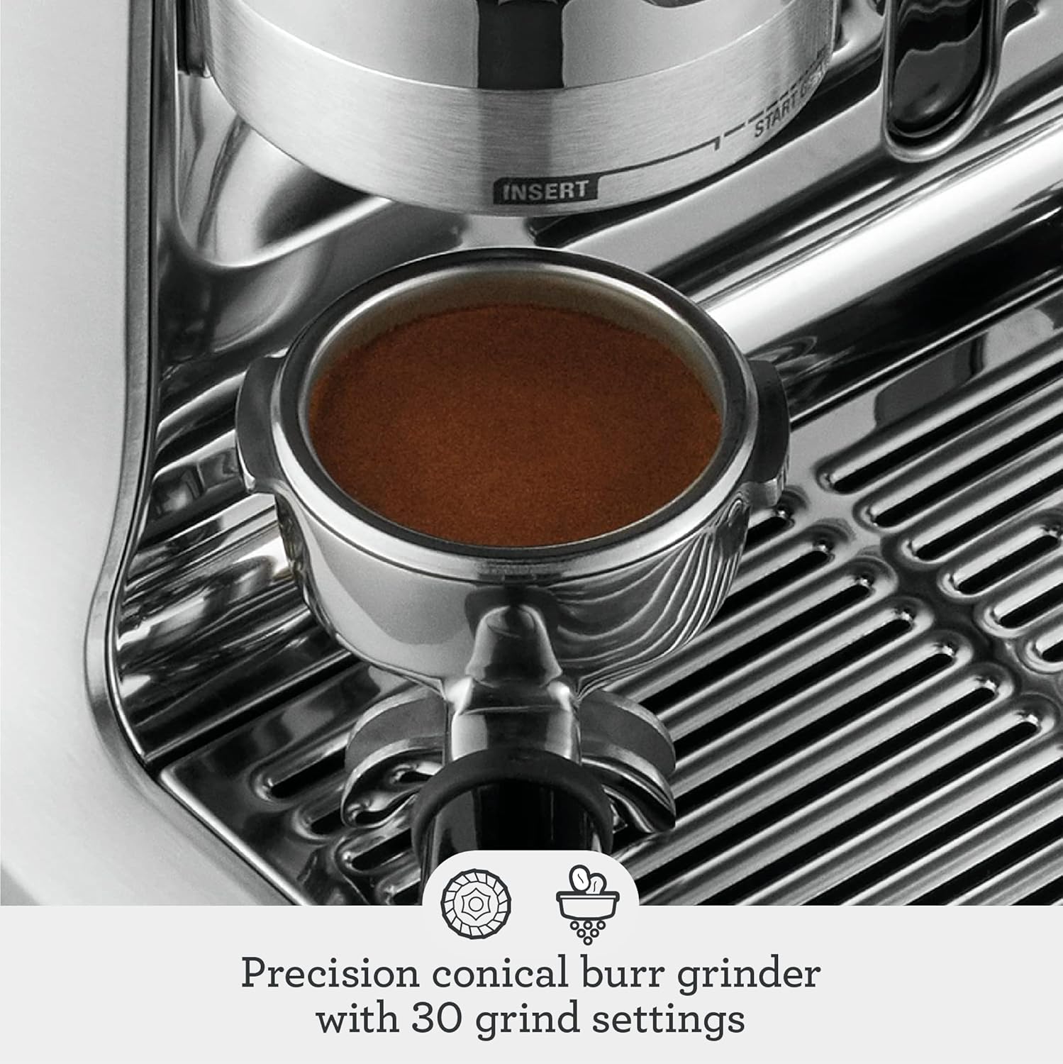 Sage - The Barista Touch - Bean to Cup Coffee Machine with Grinder, Milk Frother and With Cold Brew Fuction, Latte, Cappucino, Espresso Maker, 5 Presets, 2L, 1680 W, With Cleaning Kit, Black Truffle