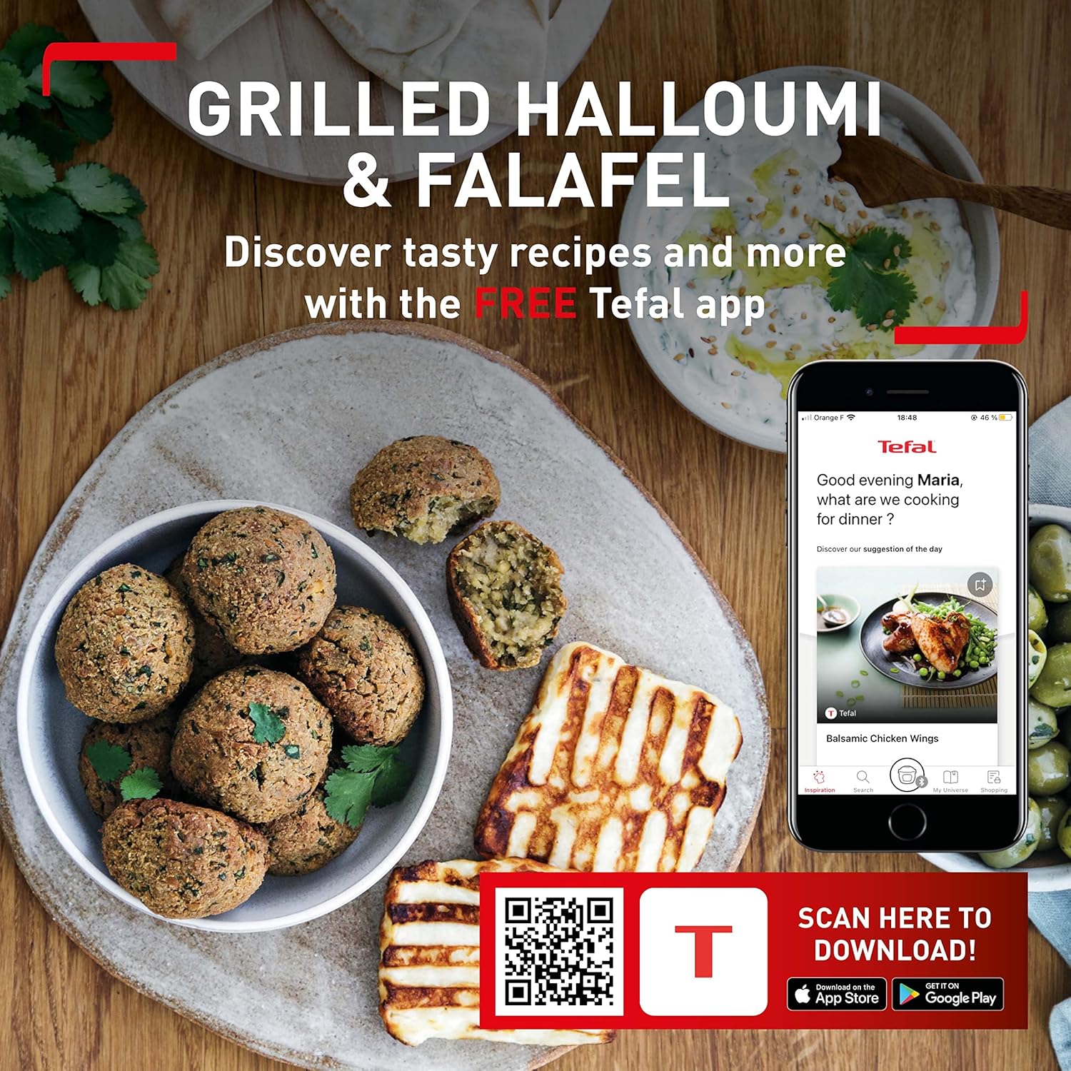 Tefal Easy Fry Precision 2-in-1 Digital Air Fryer and Grill 4.2 Litre Capacity 8 Programs inc Dehydrator Black EY5058, 1550W
