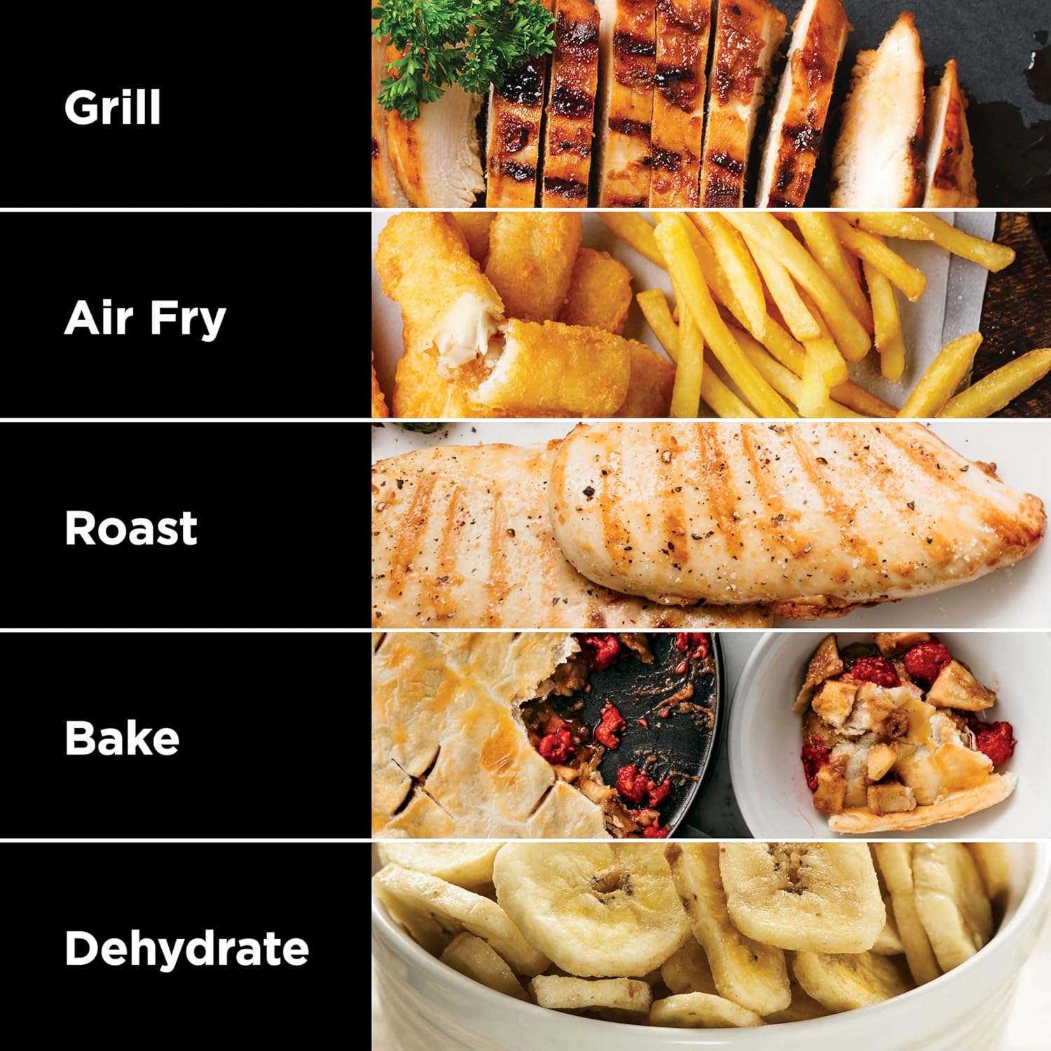 Ninja Foodi Health Grill & Air Fryer 5.7L with Cyclonic Air Technology, 5-in-1, Air Fry, Grill, Bake, Roast, Dehydrate, Dishwasher Safe Parts, Cleaning Brush, Black/Silver AG301UK