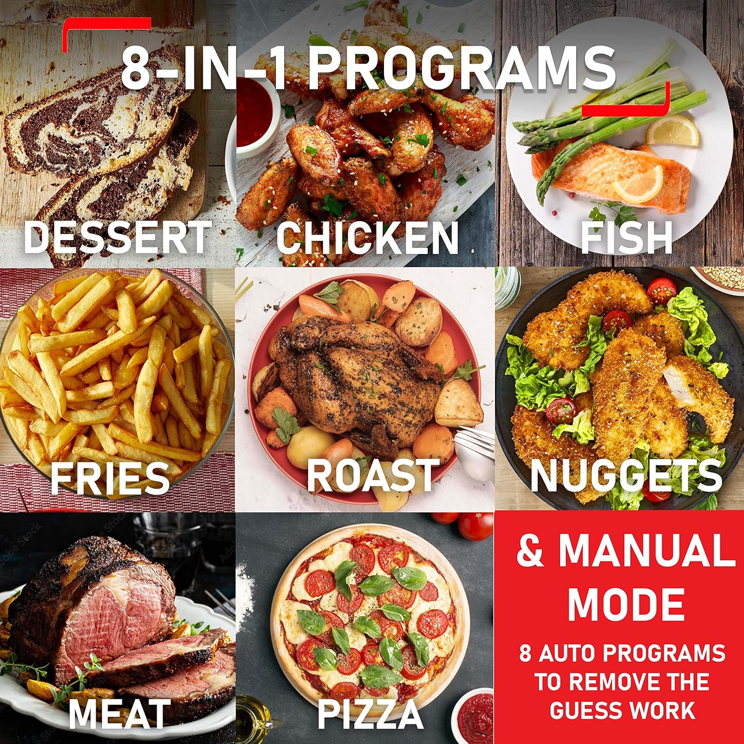 Tefal Easy Fry Precision 2-in-1 Digital Air Fryer and Grill 4.2 Litre Capacity 8 Programs inc Dehydrator Black EY5058, 1550W