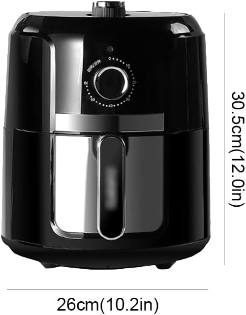 Home 4L Air Fryer Smart Multifunctional Fryer Fully Automatic French Fry Maker Electric Fryer Kitchen Appliances (Black 26 x 30.5 cm) (Black 26 x 30.5 cm) (Black 26 x 30.5 cm)