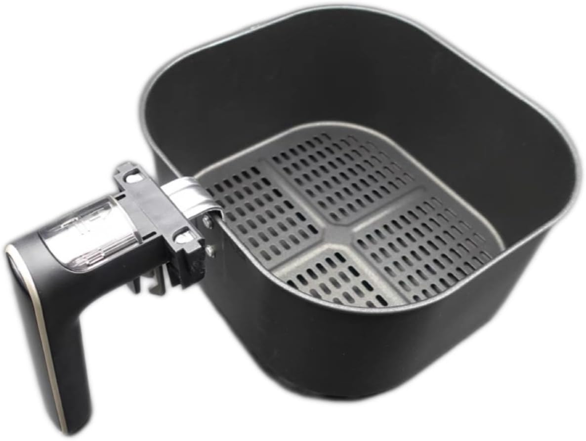 Air Fryer Oil Pan for Philips HD9200 HD9252 HD9255 Air Fryer Baking Basket Fryer Handle Grill Parts Deep Fryer Parts Accessories(Black)