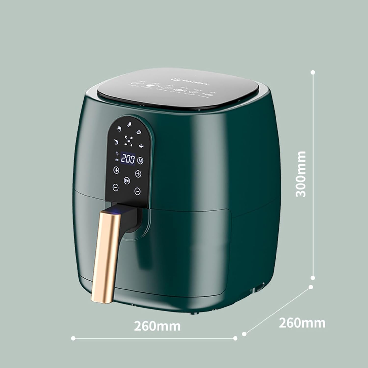 6L air fryer, household multi-functional inorganic fryer, touch screen operation,80-200℃(Roze)