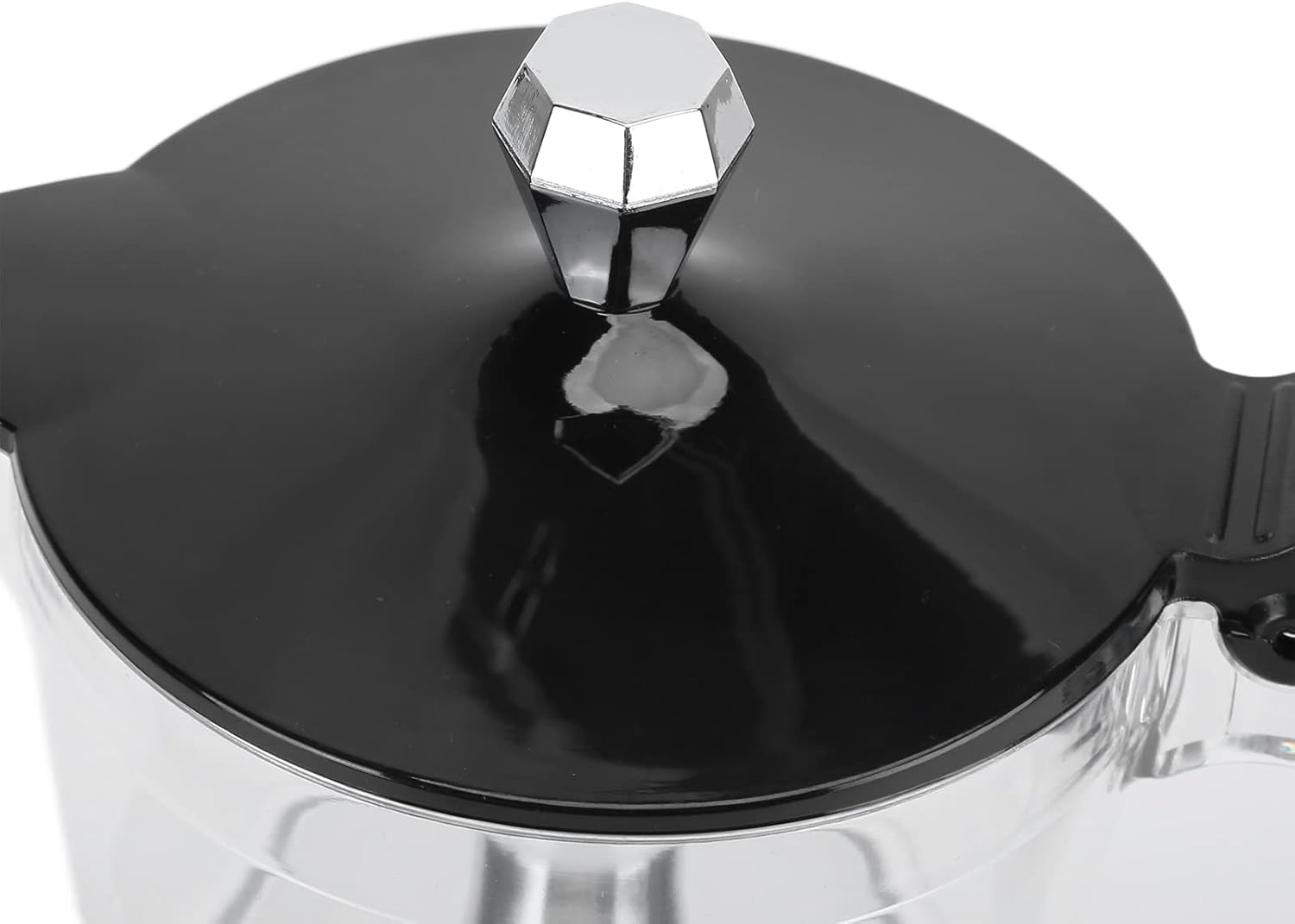 6 Cups Italian Octagonal Stainless Steel Coffee Pot for Household Brewing, Ergonomic Pot with Heat Handle, to and Use, Multiple Coffee Recipes Maker