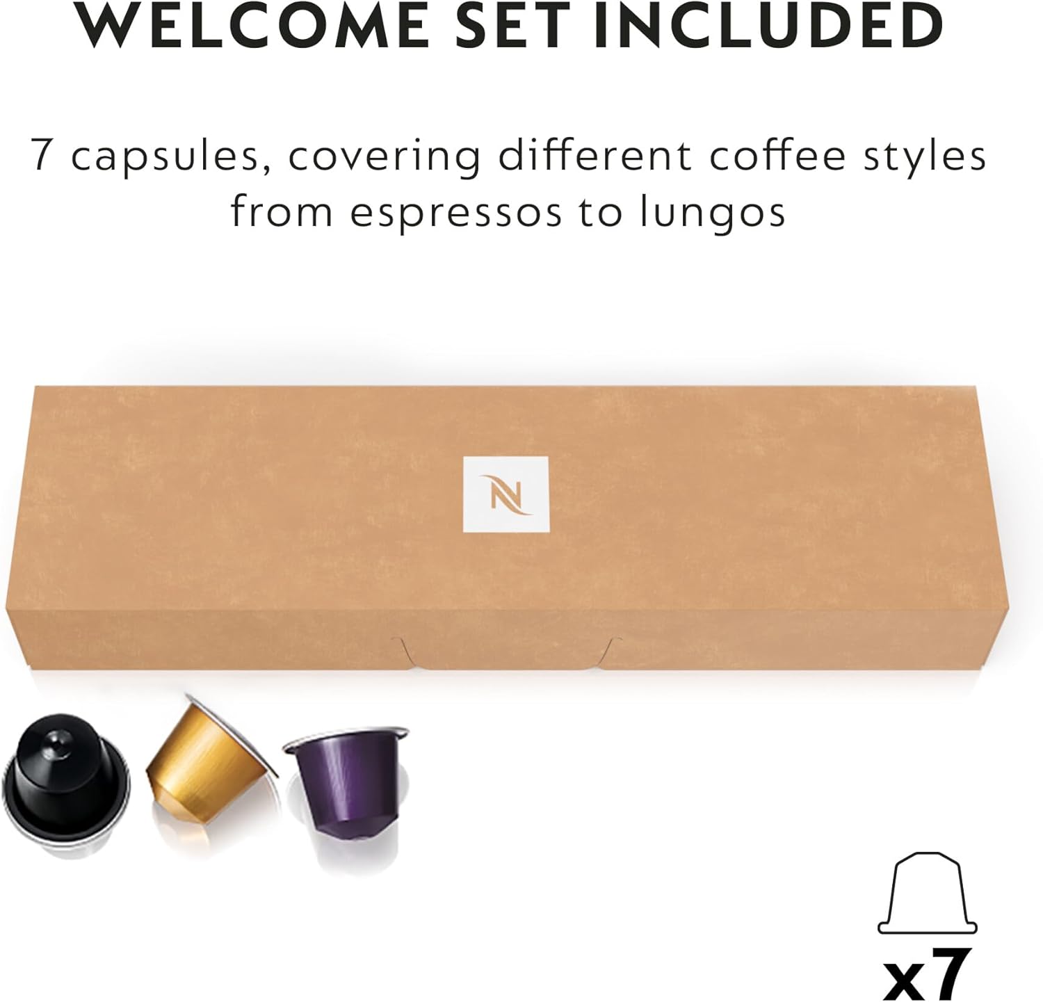 Nespresso Gran Lattissima Coffee Machine by De'Longhi for Original Coffee Pods, Latte, Cappuccino, Integrated Milk Frother, Starter Capsule Set Included, EN640.B, Black