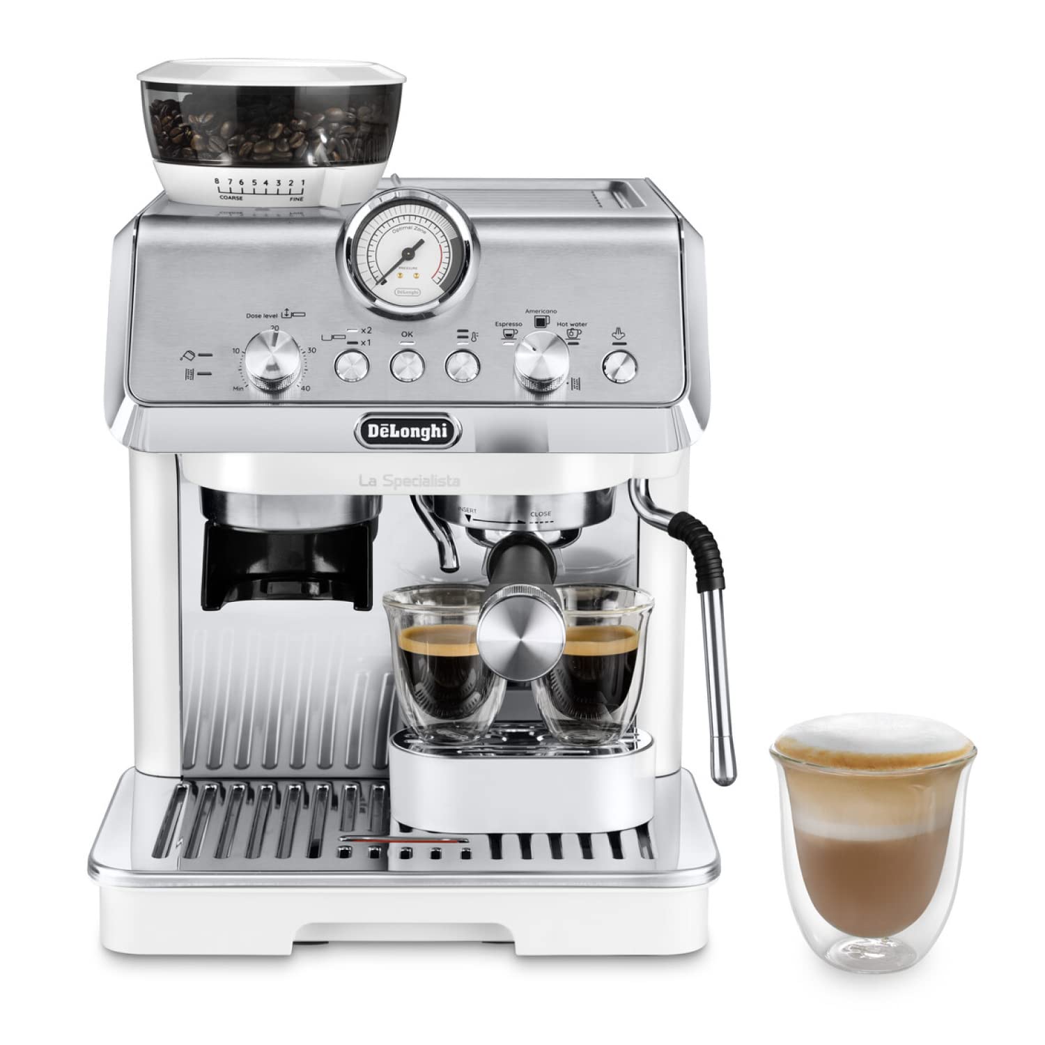De'Longhi La Specialista Touch EC9455.M, Espresso Coffee Machine with Coffee Grinder, Cold Brew Function, Automatic or Manual Milk Frothing, Intuitive Touch Control, Includes Welcome Set, Metal