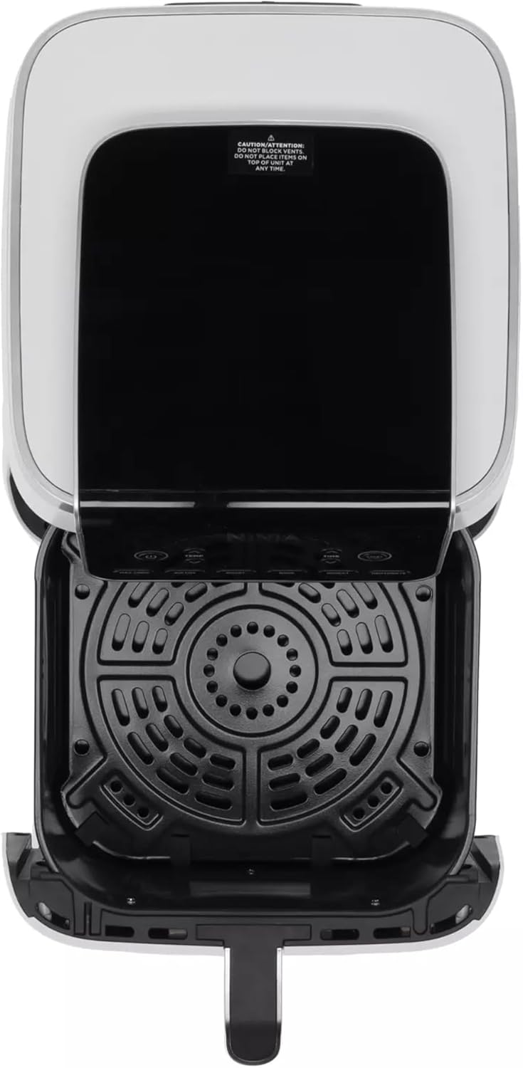 Ninja Air Fryer MAX PRO, 6.2L, Oil Free, Large Drawer, Roasting, Baking, Frying, Family, Digital, Dishwasher-Safe Basket and Hob, White AF180EUWH