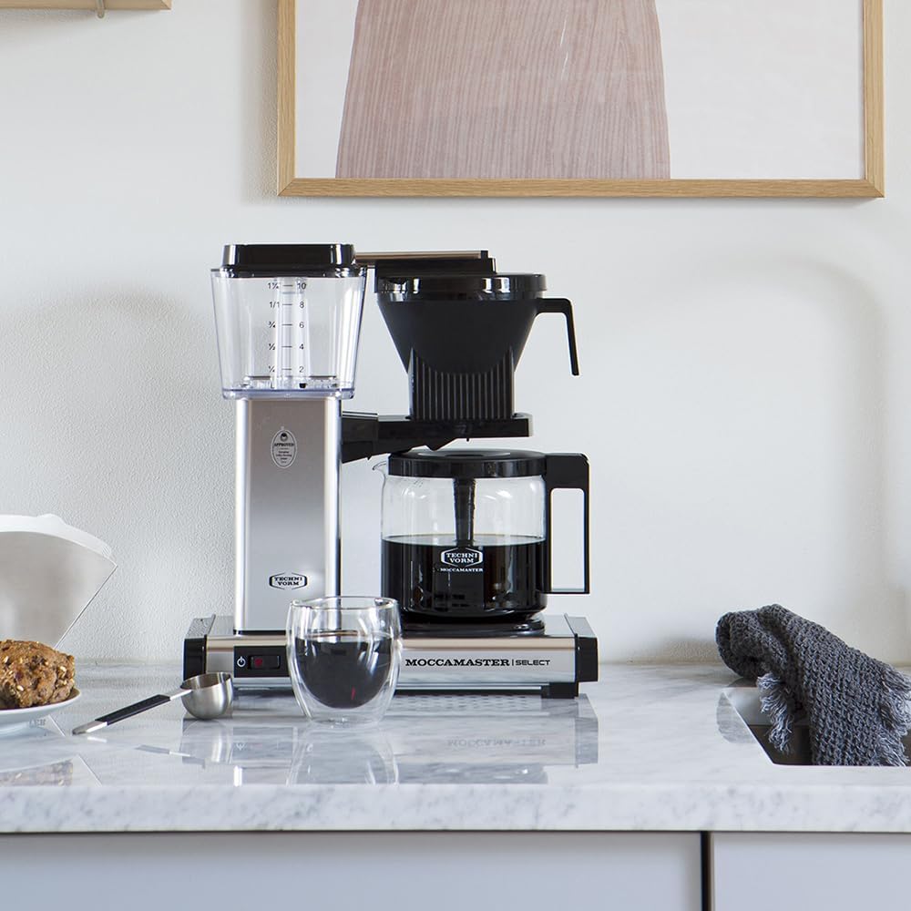 Moccamaster KBG Select, Coffee Machine, Filter Coffee Maker, Polished Silver, UK Plug, 1.25 Liters