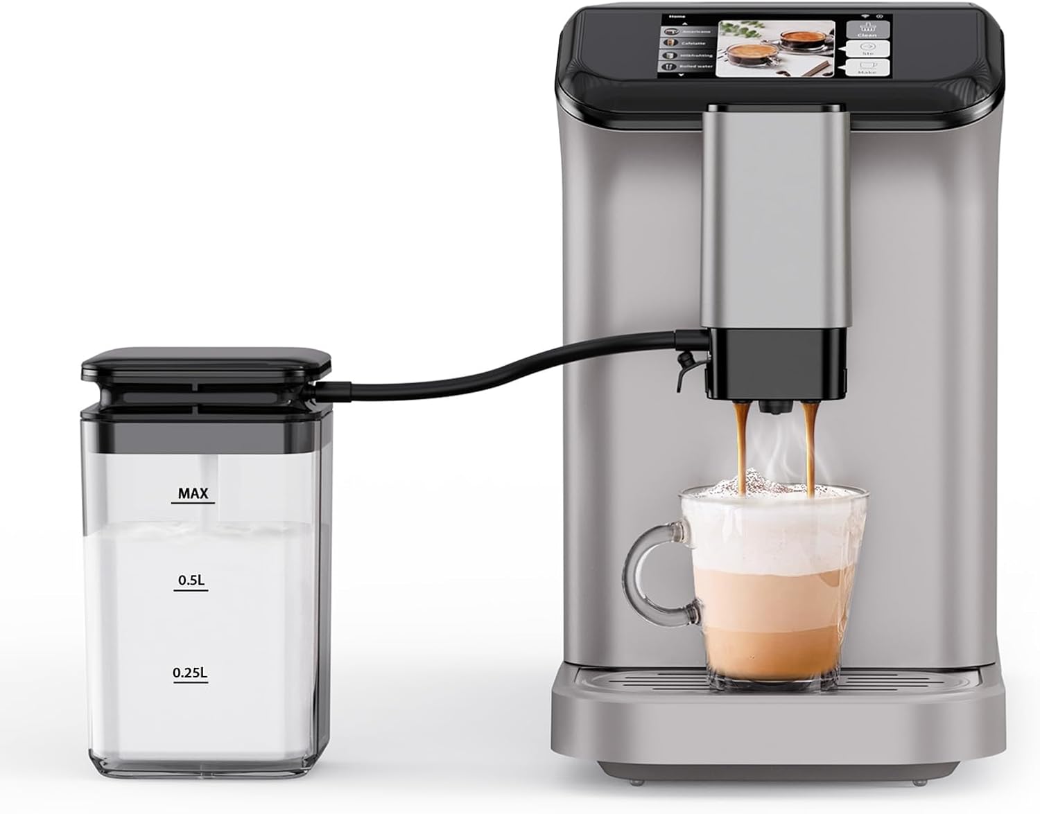 3300 Series Fully Automatic Espresso Machine with Touchscreen, Self-Cleaning Milk Frother & 6 One-Touch Recipes, Coffee Machine for Home/Office Use