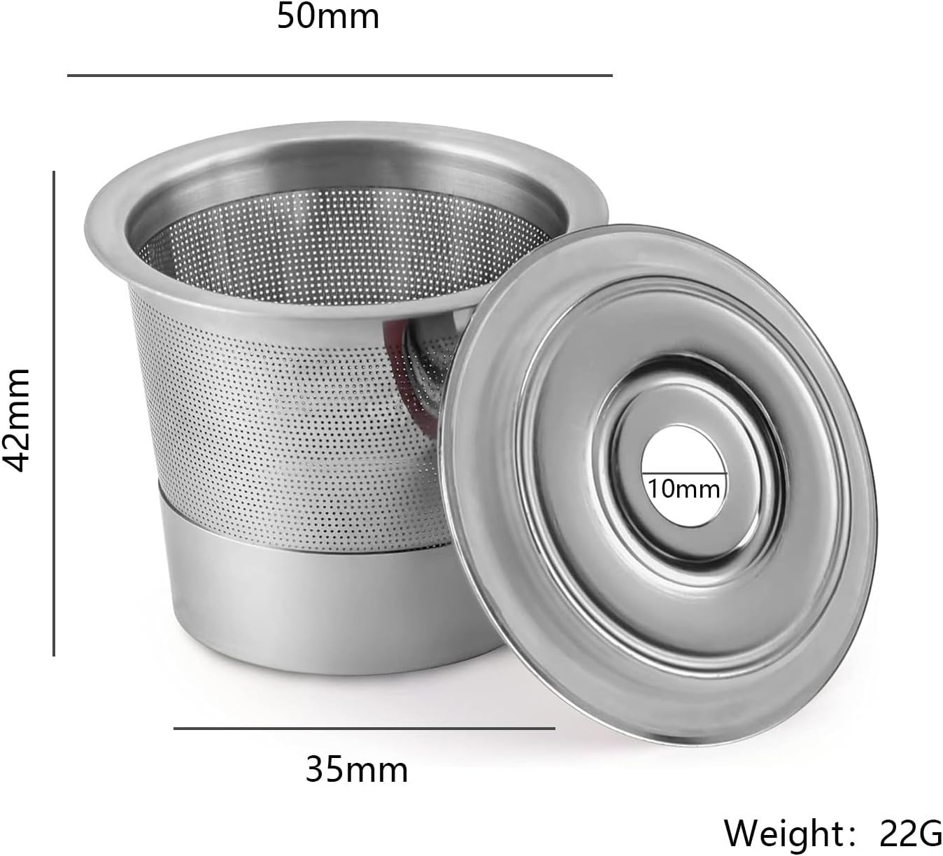 2 Pack Reusable Coffee Pods for Keurig, Universal Stainless Steel Refillable Reusable K Cup Coffee Filters Compatible with Keurig 1.0 Coffee Machines, Eco-Friendly, BPA-Free