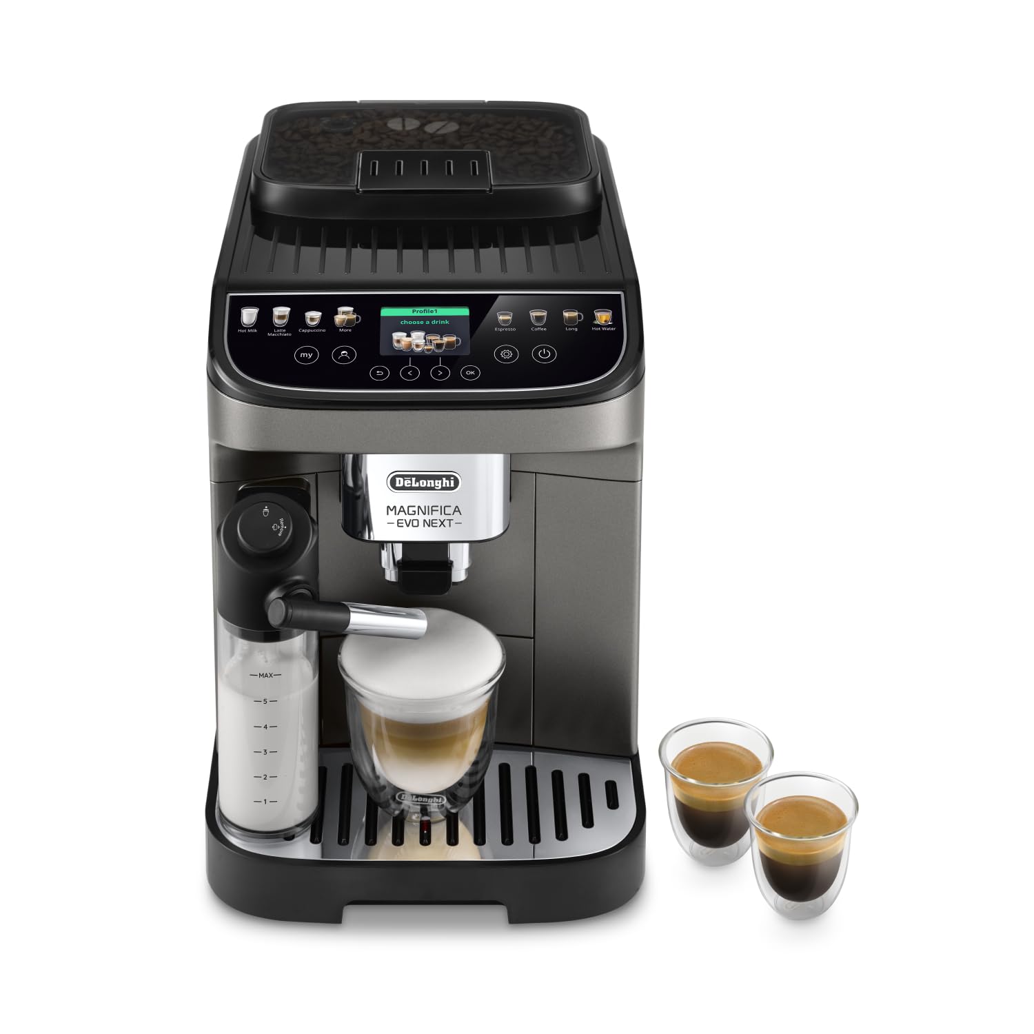 De'Longhi Magnifica S, Automatic Bean to Cup Coffee Machine, Espresso and Cappuccino Maker, ECAM22.110.B, Black