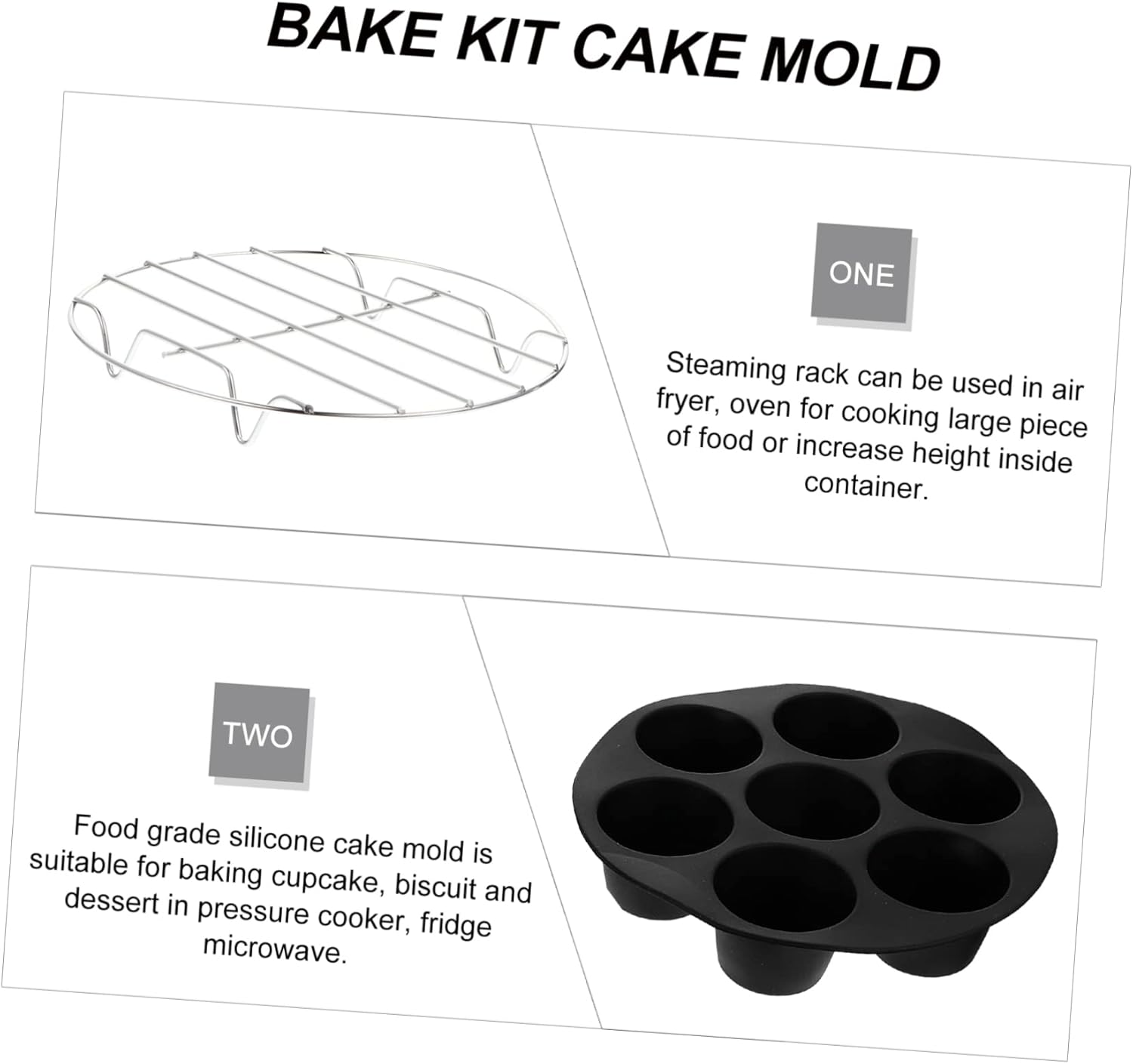 13PCS Frying Tools Set for Air Fryer Microwave Cooking Versatile Kitchen Accessories for Baking Steaming and More Non Stick Bakeware for Fryers