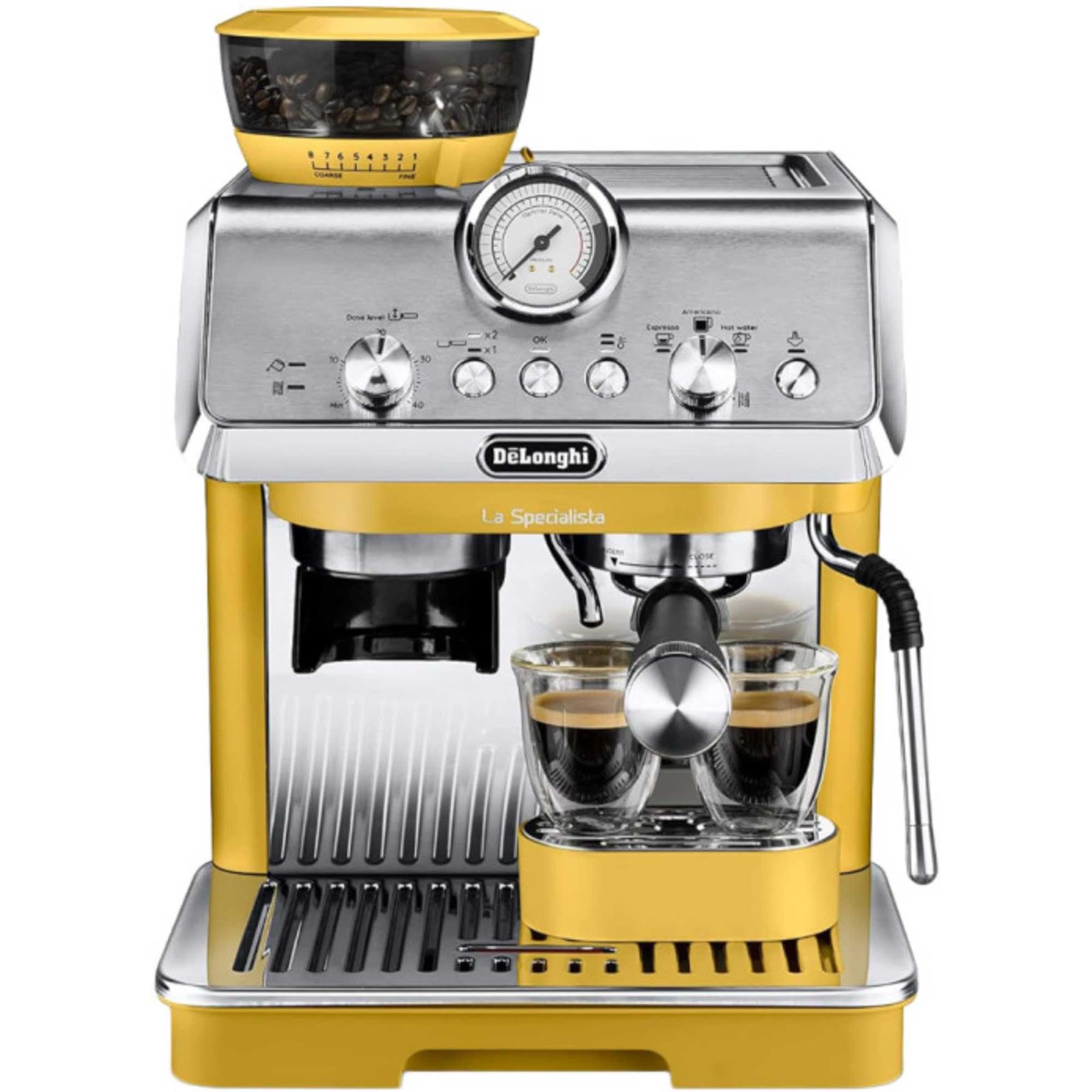 De'Longhi La Specialista Touch EC9455.M, Espresso Coffee Machine with Coffee Grinder, Cold Brew Function, Automatic or Manual Milk Frothing, Intuitive Touch Control, Includes Welcome Set, Metal