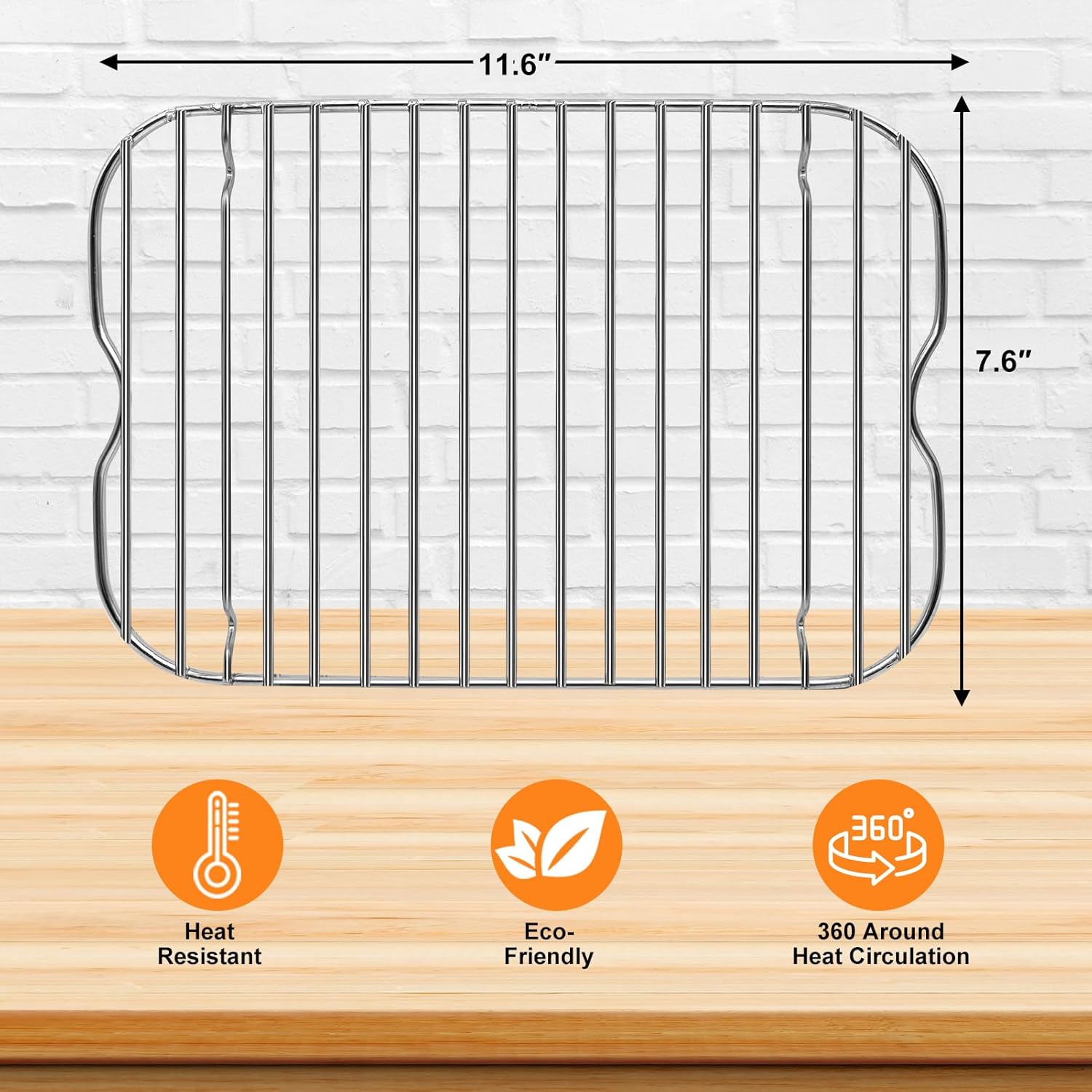 Air Fryer Rack for Ninja Foodi Smart XLAir Fryer Countertop Oven, 13.4''*13.4'' Stainless Steel Air Fryer Accessories Roasting Steamer Grill Racks Baking Tray，Dishwasher Safe
