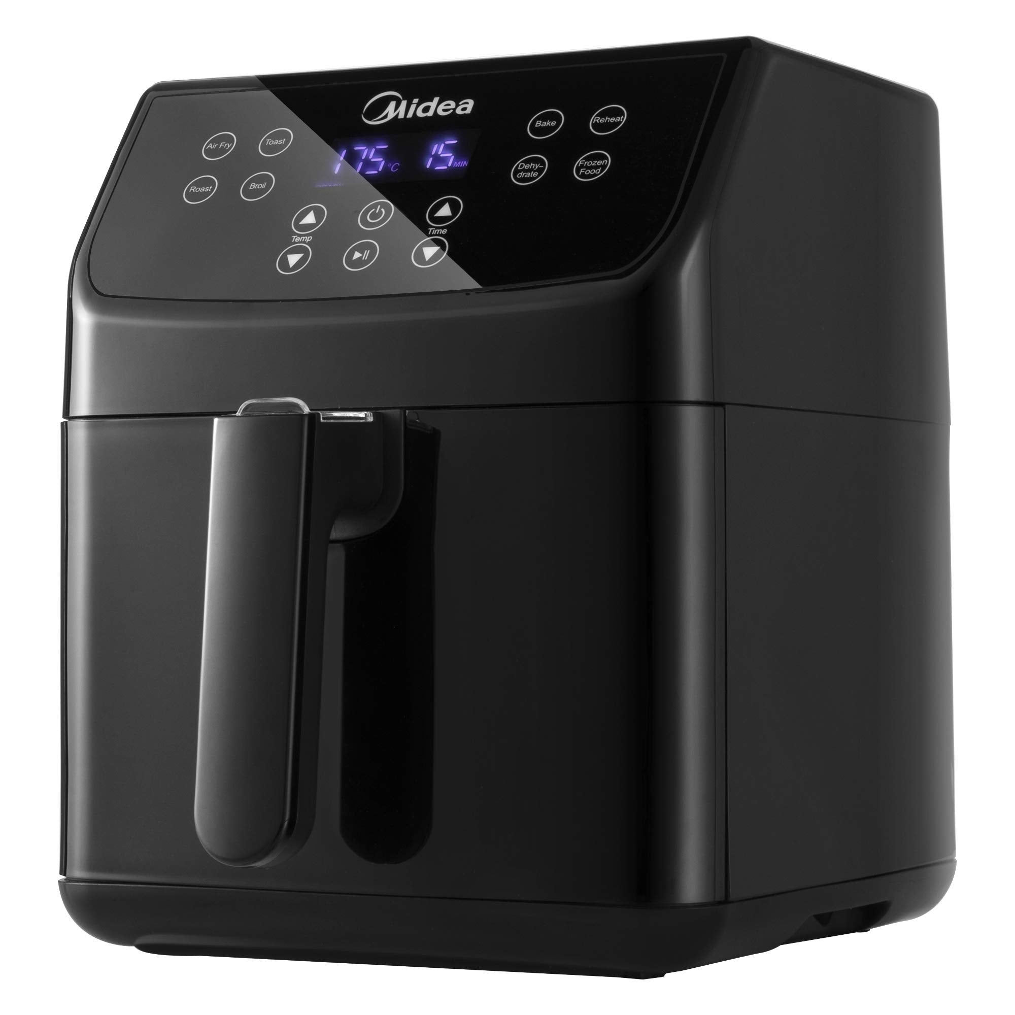 Midea 11L Dual Zone Air Fryer Oven with Wi-Fi & Alexa - 2 Independent Drawers, Visible Window, 10-in-1 Functions, Max Crisp Technology, Smart Sync Finish, Oil-Free Cooking, 2400W (Black/Rose Gold)