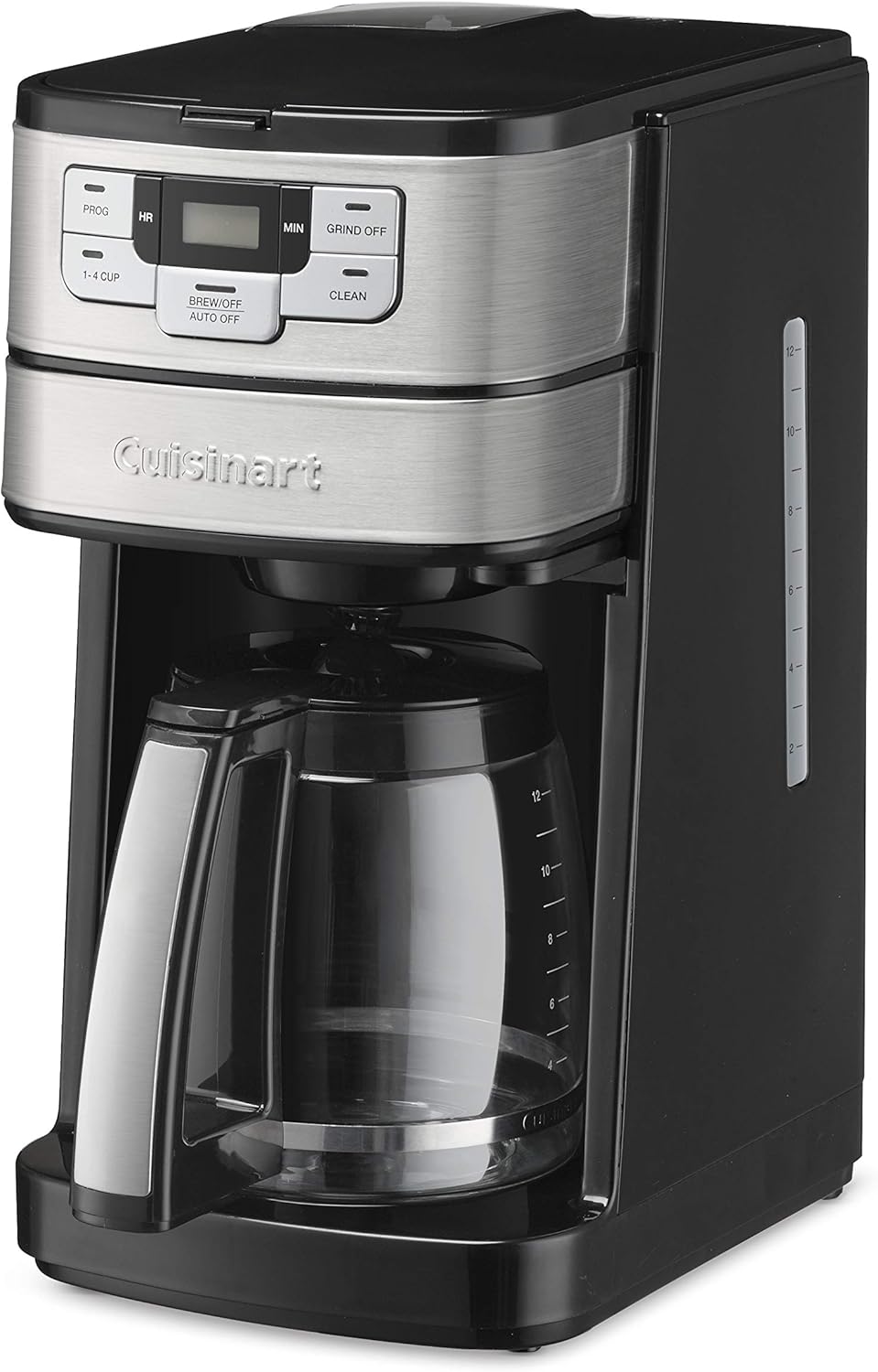 Cuisinart DGB-400 Automatic Grind & Brew 12-Cup Coffeemaker, Black/Silver