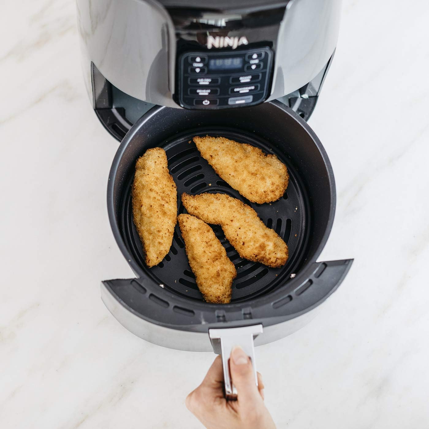 Ninja Air Fryer [AF100EU] 4 Cooking Modes, Air Fry, Roaster, Reheating, Dehydrating, Non-Stick Ceramic, 3.8 L, 1550W, Grey/Black