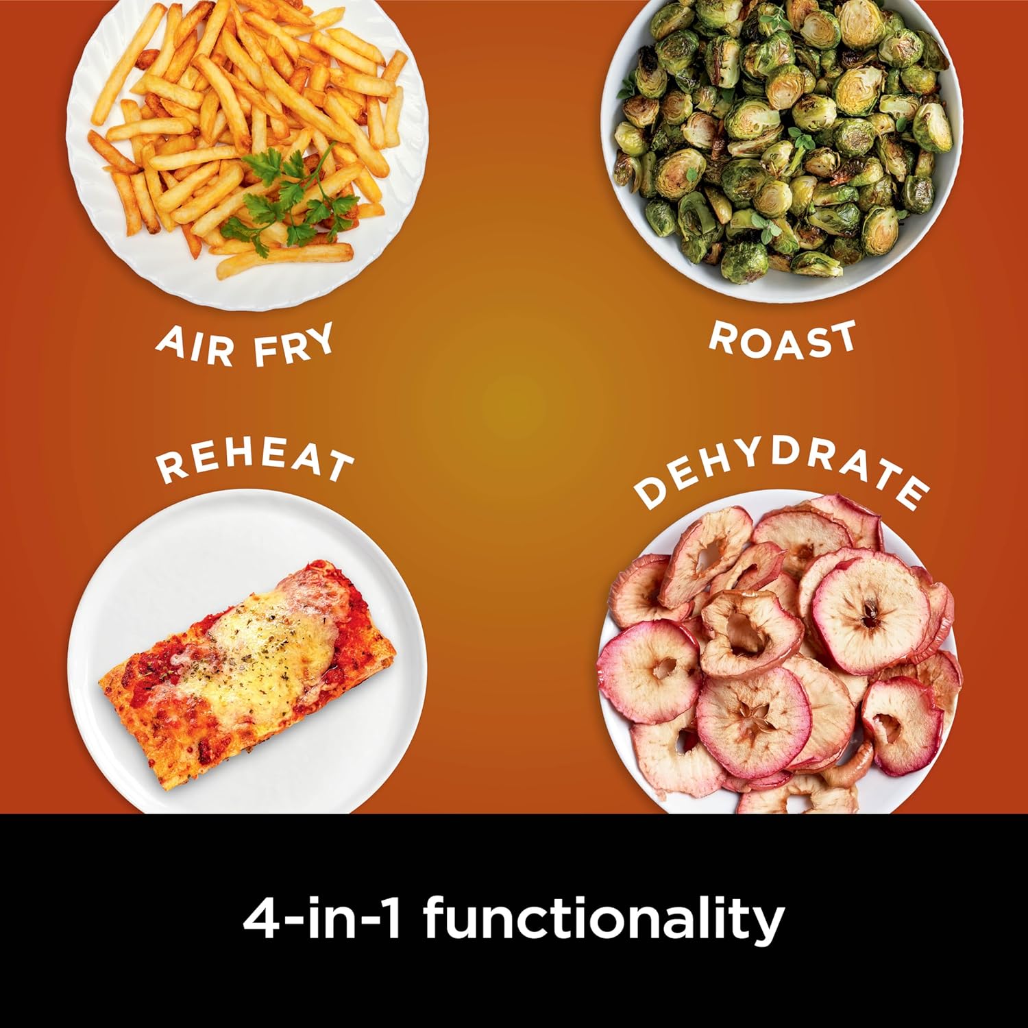 Ninja AF141 Air Fryer Pro 4-in-1 with 5 QT Capacity, Air Fry, Roast, Reheat, Dehydrate, Air Crisp Technology with 400F for hot, crispy results in just minutes, Nonstick Basket & Crisper Plate, Grey